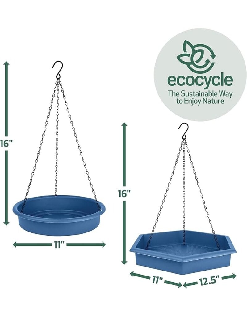 Nature's Way Ecocycle Combo Cafe 2-in-1 Bird Feeder & Bird Bath Blue
