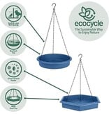 Nature's Way Ecocycle Combo Cafe 2-in-1 Bird Feeder & Bird Bath Blue