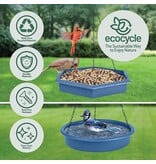 Nature's Way Ecocycle Combo Cafe 2-in-1 Bird Feeder & Bird Bath Blue