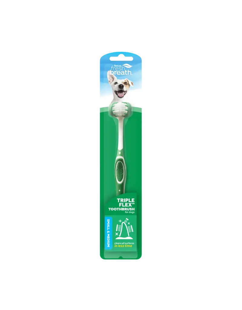 Tropiclean Tropiclean Fresh Breath Triple Flex Toothbrush for Dogs Small
