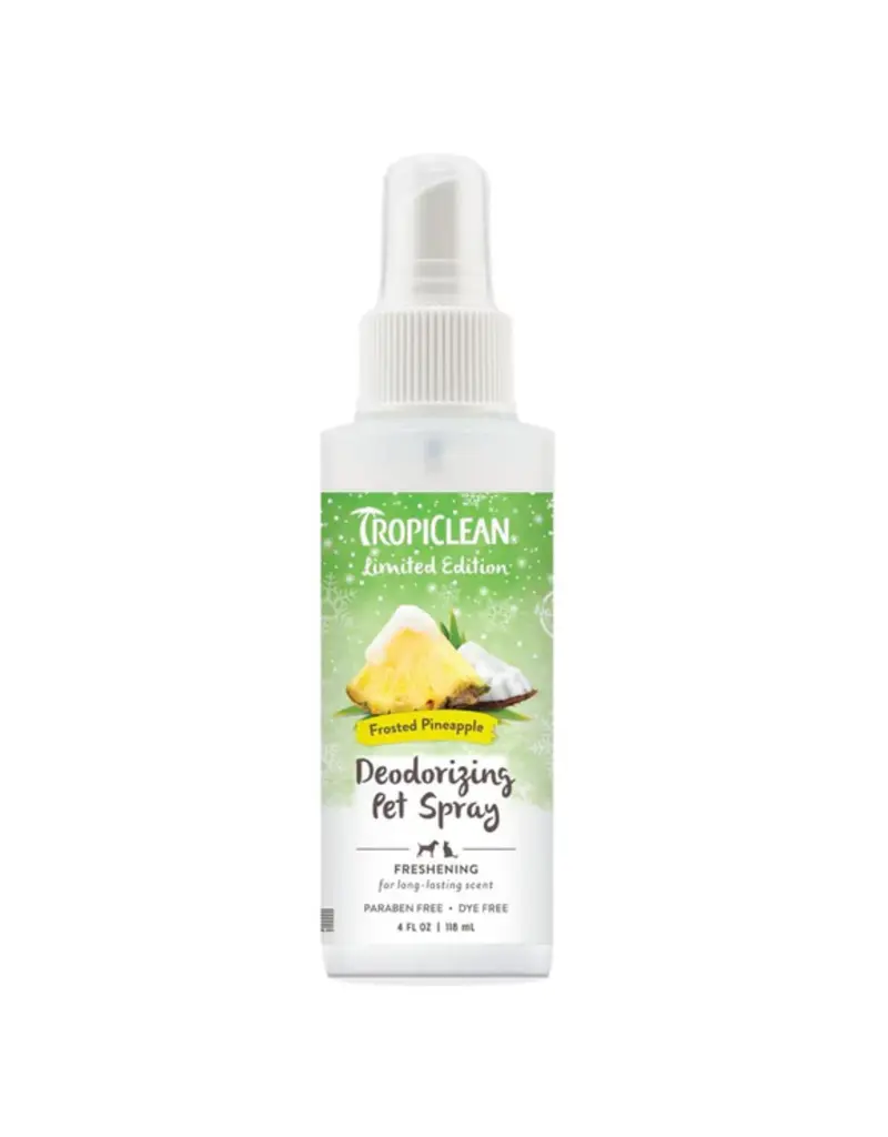 Tropiclean Tropiclean Deodorizing Pet Spray Frosted Pineapple 4oz Ltd edition