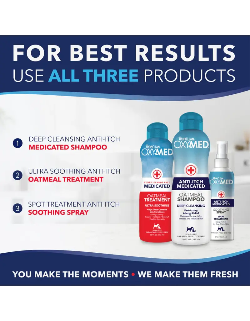 Tropiclean Tropiclean OxyMed Medicated Anti-Itch Oatmeal Shampoo 20 Oz