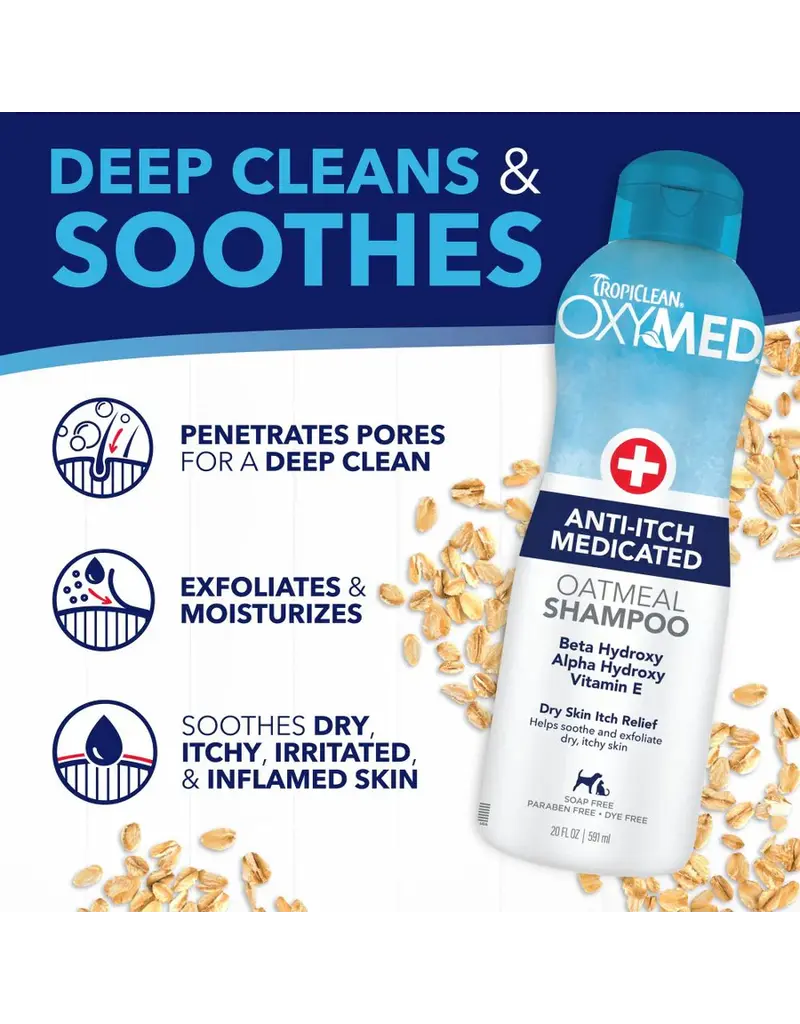 Tropiclean Tropiclean OxyMed Medicated Anti-Itch Oatmeal Shampoo 20 Oz