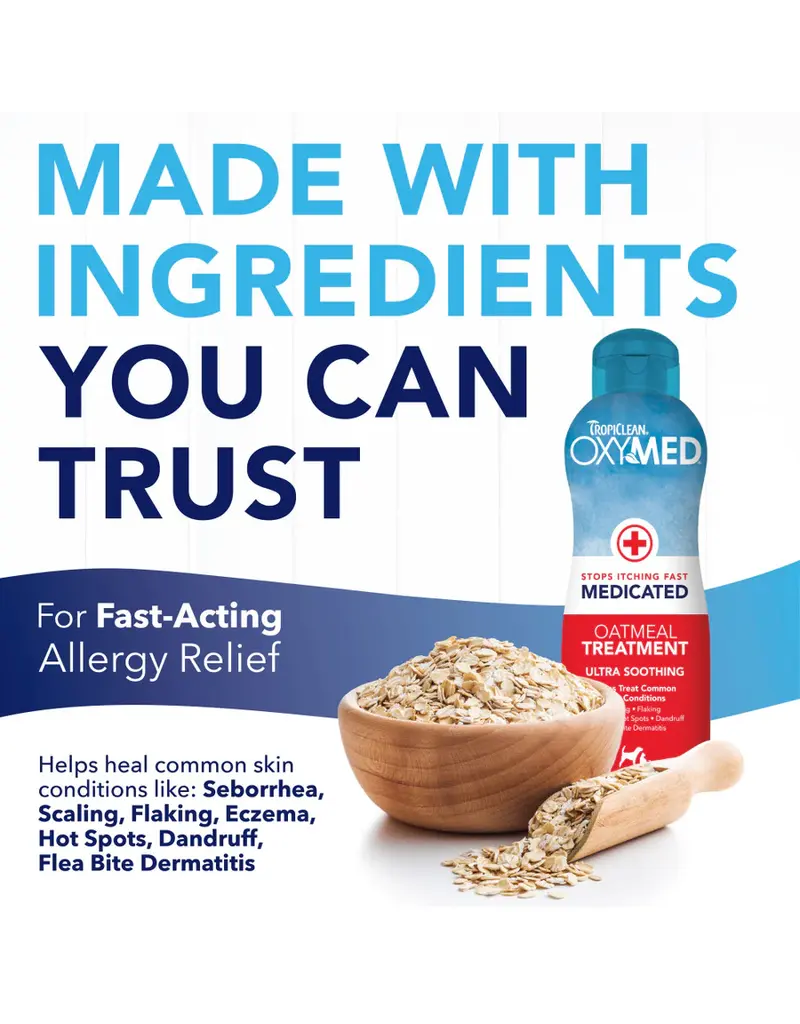 Tropiclean Tropiclean OxyMed Medicated Anti-Itch Treatment Rinse for Pets 20 Oz