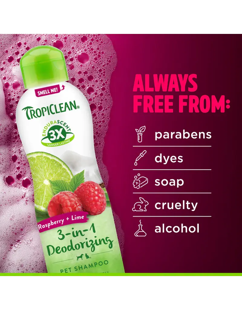 Tropiclean Tropiclean Odor Control Dog Shampoo Raspberry/Lime 20 Oz