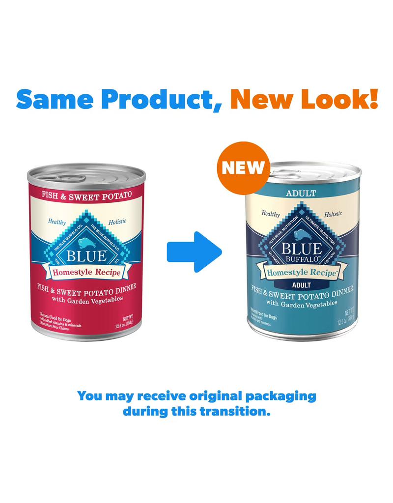 Blue Buffalo Blue Buffalo Homestyle Recipe Fish & Sweet Potato Canned Dog Food 12.5 oz   can
