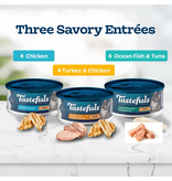 Blue Buffalo Blue Buffalo Tastefuls Cat Chicken, Turkey, Ocean Fish & Tuna Variety Pate 5.5 Oz 12Pk