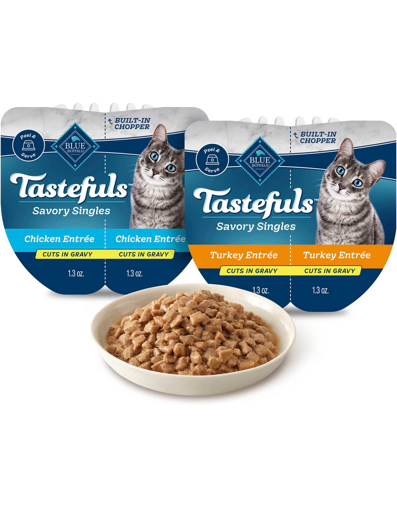 Blue Buffalo Blue Buffalo Tastefuls Savory Singles Chicken & Turkey Cat Food Variety Pack 2.6 Oz trays