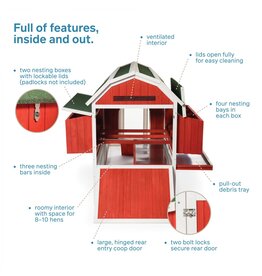 Prevue Pet Prevue Pet Deluxe Double Nest Chicken Coop 90.5x54x51.5
