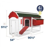 Prevue Pet Prevue Pet Deluxe Double Nest Chicken Coop 90.5x54x51.5