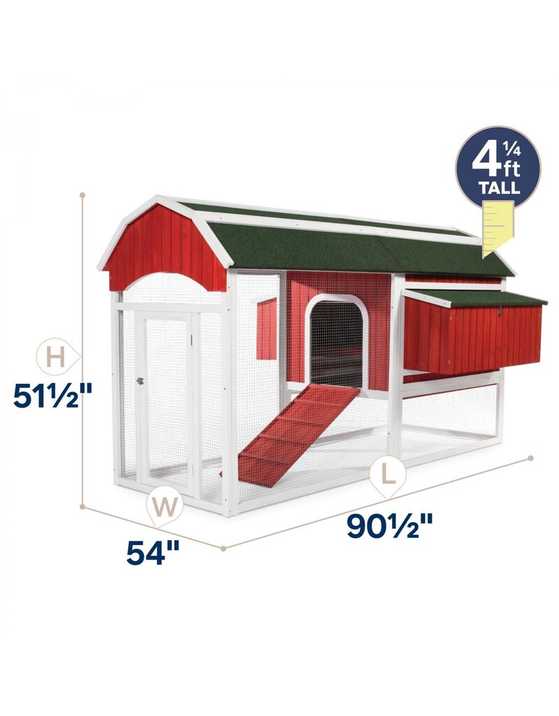 Prevue Pet Prevue Pet Deluxe Double Nest Chicken Coop 90.5x54x51.5