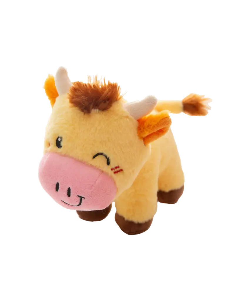 Snugarooz Snugarooz Honey Moo Dog Toy Yellow 8 In