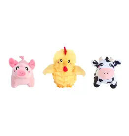 Zippy Paws ZippyPaws Miniz Barnyard Friends Dog Toy Sm-3 Pk