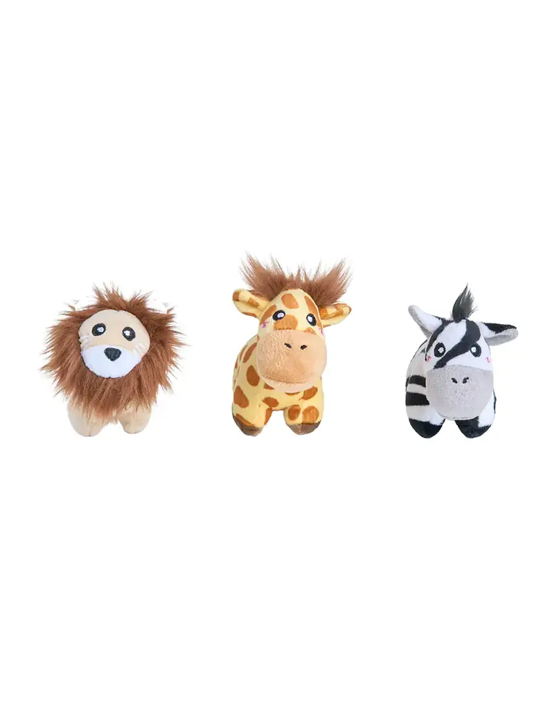 Zippy Paws ZippyPaws Miniz Jungle Safari Dog Toy Sm-3 Pk