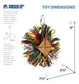 Prevue Pet Raffia Rainbow Bird Toy