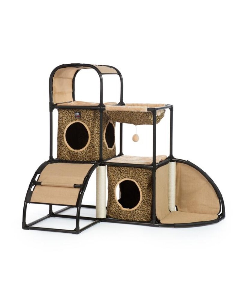 Prevue Pet Catville Townhome Leopard Print Cat Tower