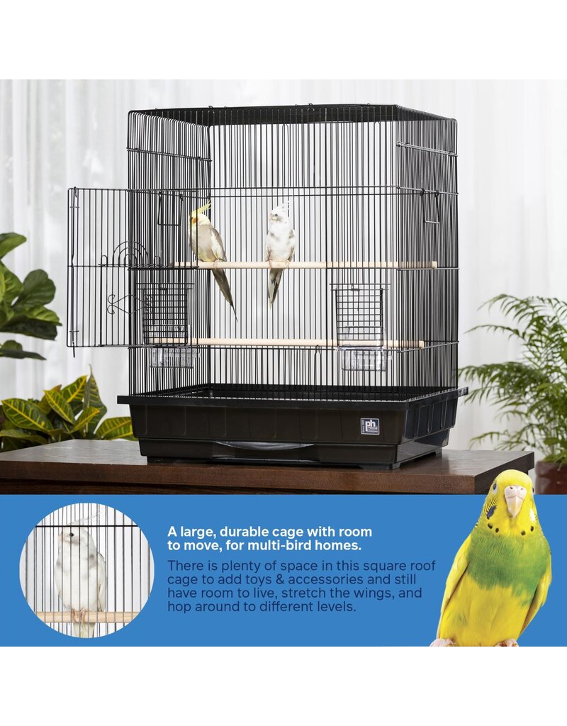 Prevue Pet Prevue Square Roof Parakeet/Cockatiel Cage 25 x 21 x 29 In