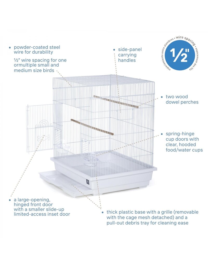 Prevue Pet Prevue Square Roof Parakeet/Cockatiel Cage 25 x 21 x 29 In