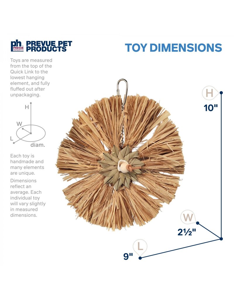 Prevue Pet Raffia Round Bird Toy