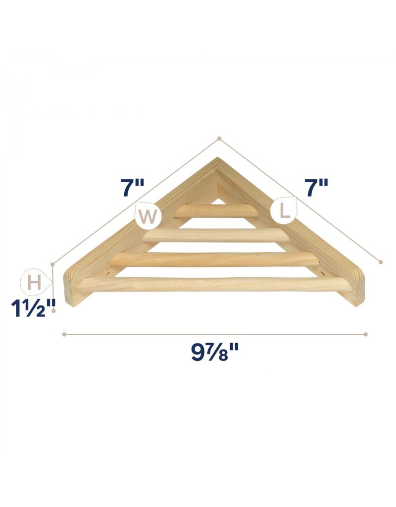Prevue Pet Wood Corner Shelf for Bird Cage