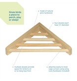 Prevue Pet Wood Corner Shelf for Bird Cage