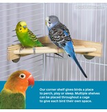 Prevue Pet Wood Corner Shelf for Bird Cage