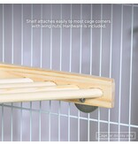 Prevue Pet Wood Corner Shelf for Bird Cage