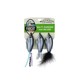 Fab Dog Sardines For Cats Toy Gray