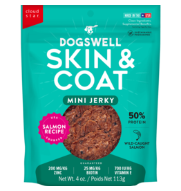 Dogswell Dogswell Skin & Coat Mini Jerky Dog Treat Salmon 4 Oz