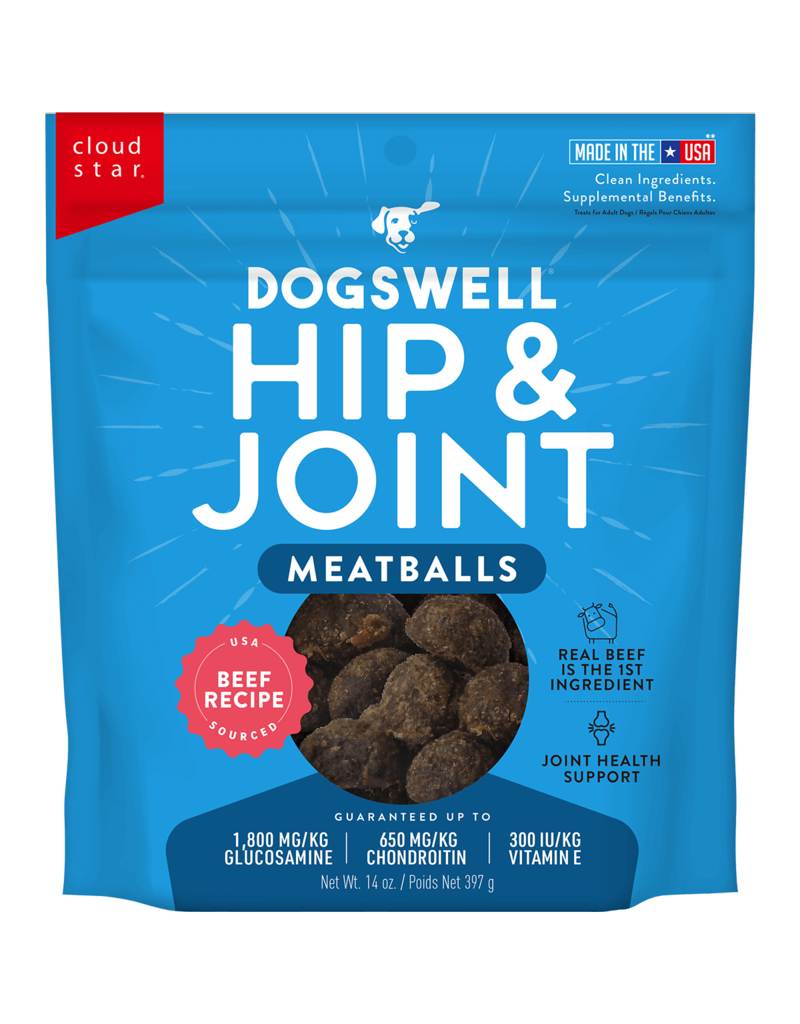 Dogswell Dogswell Hip & Joint Meatball Dog Treat Beef 14 Oz