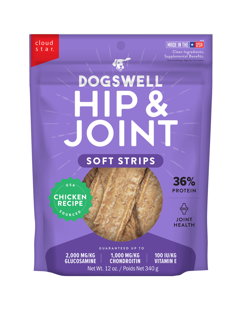 Whitebridge Pet Brands Dogswell Hip & Joint Soft Strips Dog Treat Chicken 12 Oz