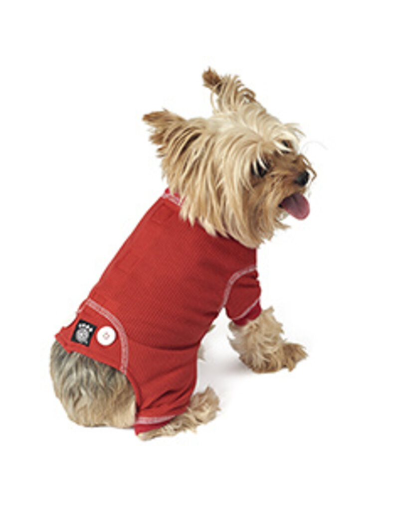 Petrageous Thermal Dog Pajamas Red/White