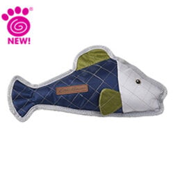 Petrageous Eddie Bauer Oxford Nylon Fish Dog Toy 14 In