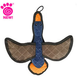 Petrageous Eddie Bauer Goose with Natural Sherpa Dog Toy 12 In