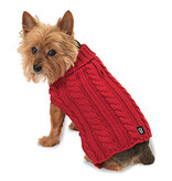 Petrageous Marley's Cable Sweater Red