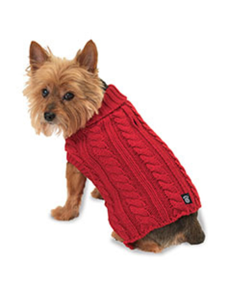 Petrageous Marley's Cable Sweater Red