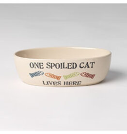 Petrageous One Spoiled Cat 6.5" Oval Cat Bowl 2 Cups