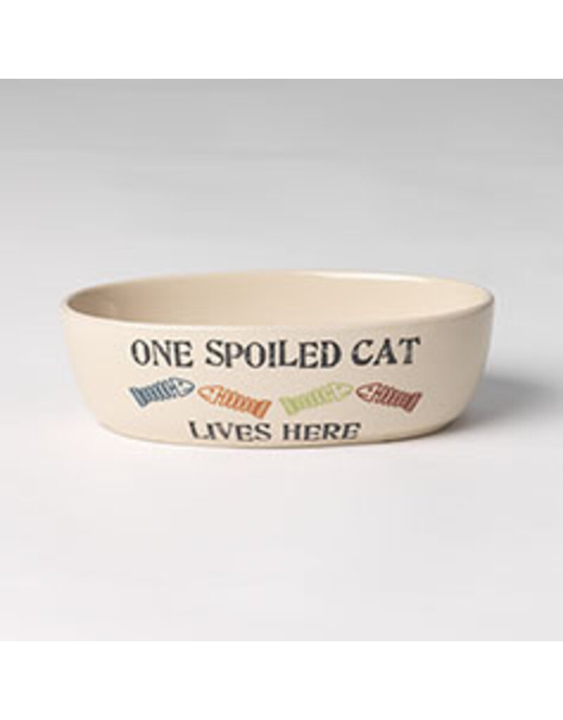 Petrageous One Spoiled Cat 6.5" Oval Cat Bowl 2 Cups