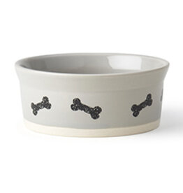 Petrageous Petrageous 5IN Classy Bones Bowl Light Gray/Nat 1.5 C