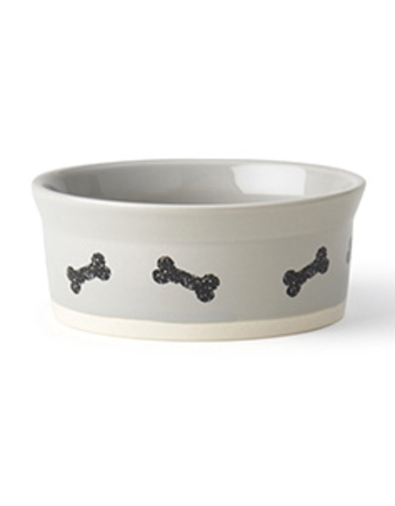 Petrageous Petrageous 5IN Classy Bones Bowl Light Gray/Nat 1.5 C