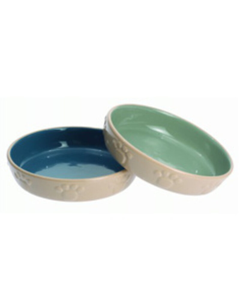 Petrageous Petrageous Lucy's Little Paws Bowl Asst Blue and Green 5 In, 6 Oz