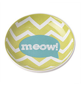 Petrageous Petrageous Zigazaga 5.25" Saucer Meow! Lime Green, 2.5Oz