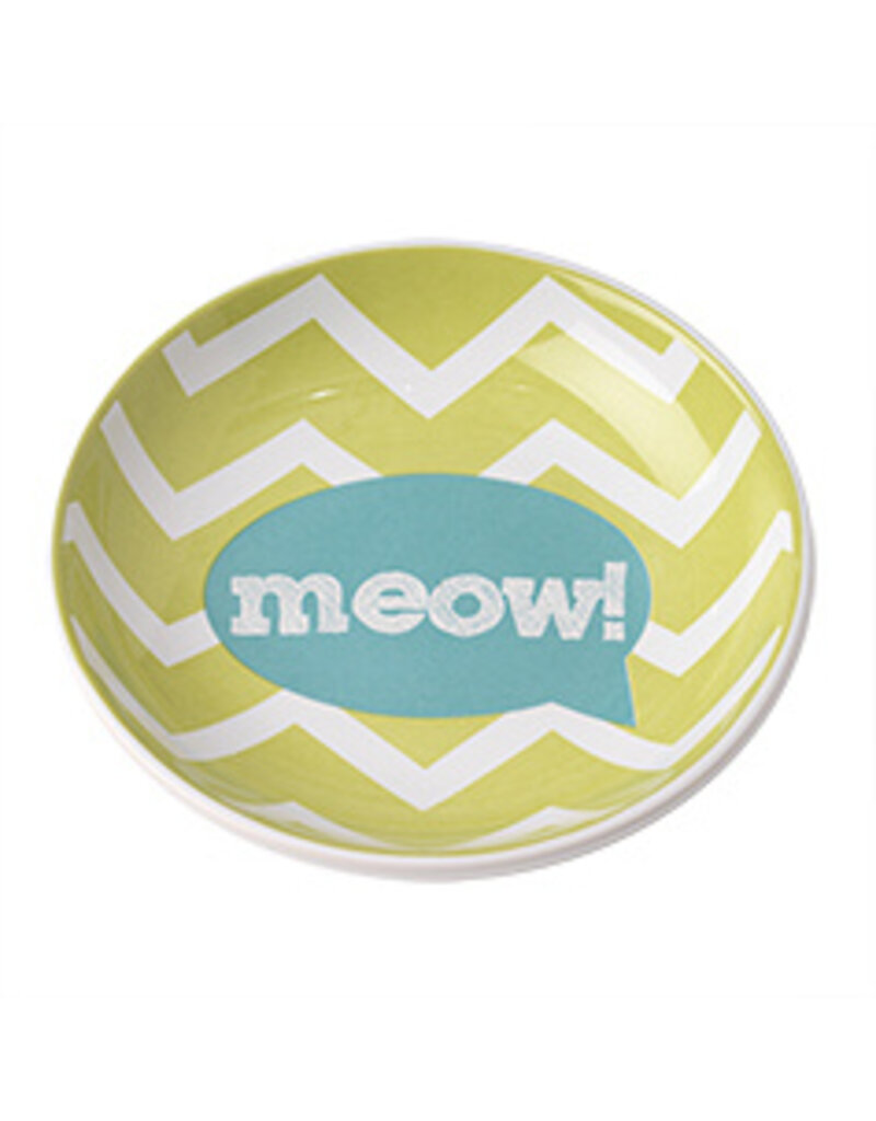 Petrageous Petrageous Zigazaga 5.25" Saucer Meow! Lime Green, 2.5Oz