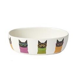 Petrageous Smart Kitty 6.75 In Oval Bowl 2 Cups