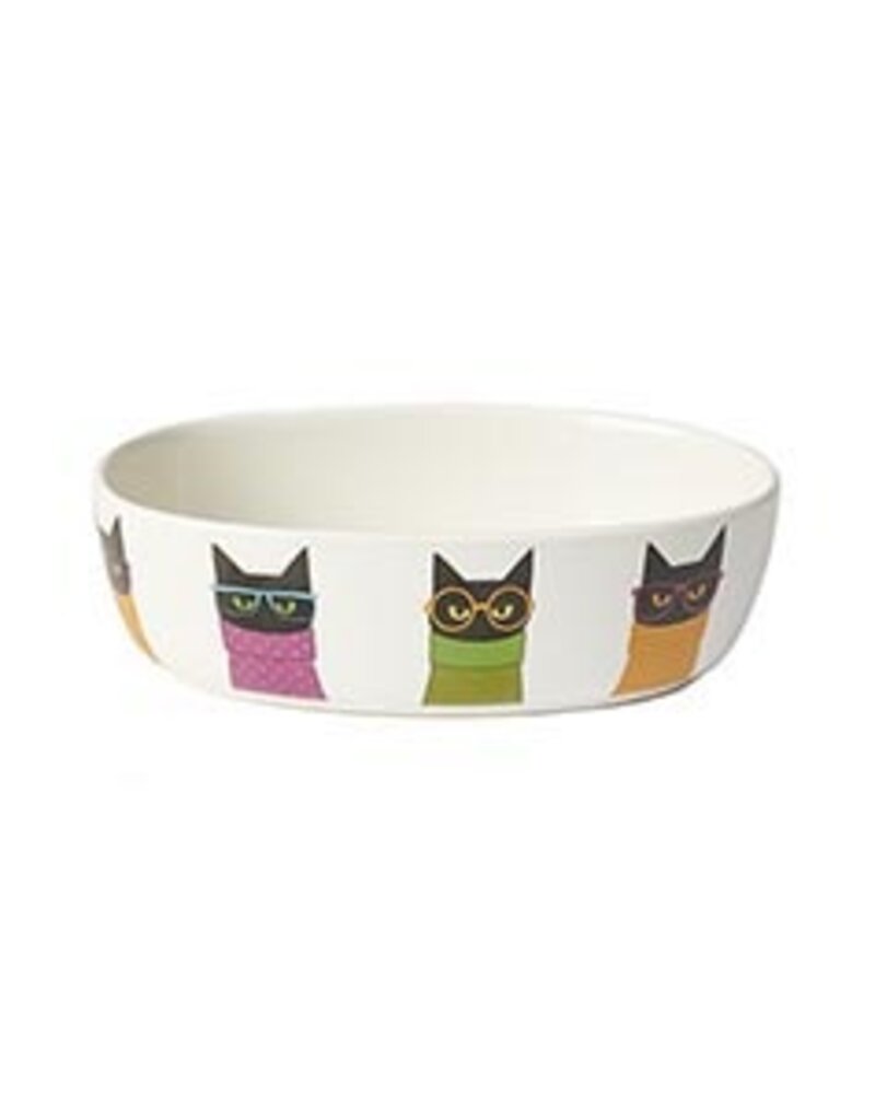 Petrageous Smart Kitty 6.75 In Oval Bowl 2 Cups