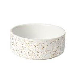 Petrageous Speckles 6 In Bowl, White 3.5 Cups
