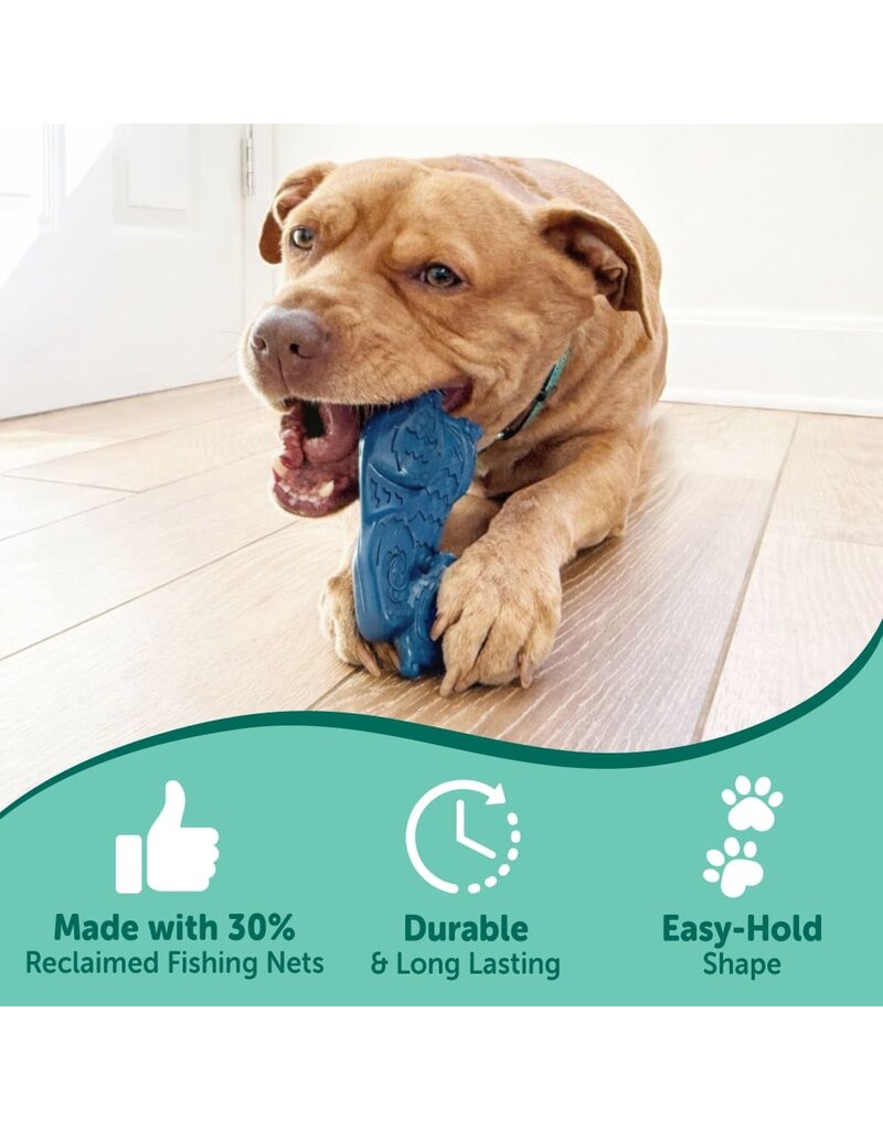 Nylabone Nylabone Power Chew Love Our Oceans Teddy Bear Bone Dog Toy