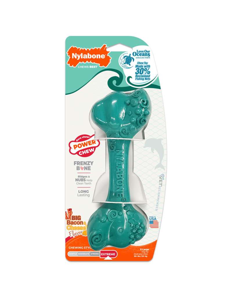 Nylabone Nylabone Power Chew Love Our Oceans Frenzy Bone Dog Toy
