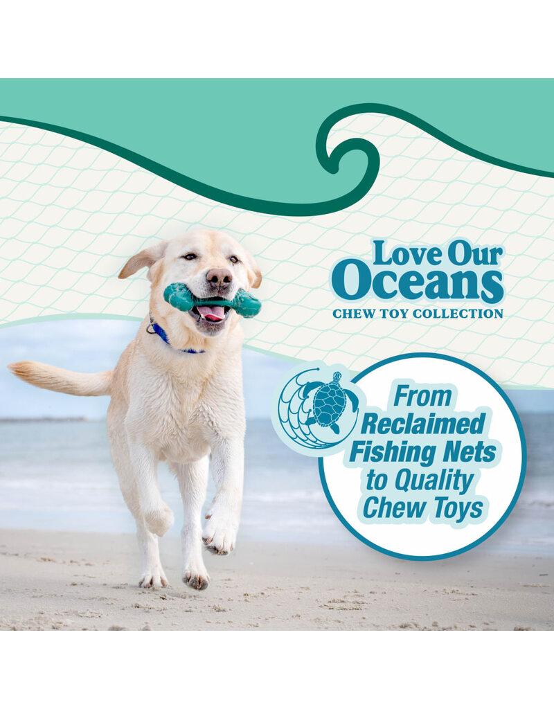 Nylabone Nylabone Power Chew Love Our Oceans Infinity Braid Bone Dog Toy