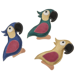 Ethical Pet Spot Dura-Fused Leather Dog Toy Parrot